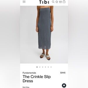 NWT Tibi Crinkle Slip Dress with Spaghetti Straps Size 0